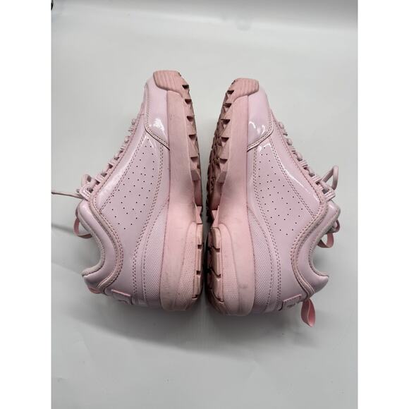 Fila Disruptor 2 Pink Patent Leather Chunky Platform Sneaker Women’s Size 9 - Picture 7 of 11